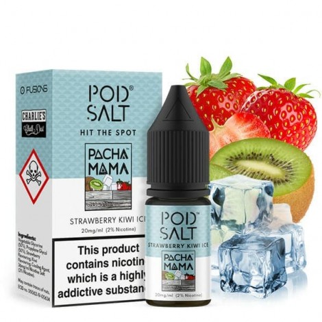 Pod Salt Fusion Pacha Mama Strawberry Kiwi Ice Nikotinsalz Liquid